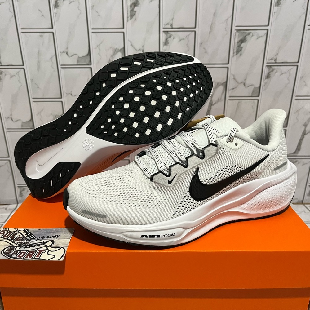 New Nike Air Zoom Pegasus 41 Running Training Gym Shoes Womens White Black - Picture 4 of 11